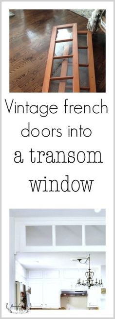 an old window has been transformed into a french door