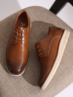 [Shoes run large, recommend buying half size smaller] [Soft Vamp] The upper of the dress shoes for men is made with 117% premium leather which is really soft without giving you a feeling of tightness when bent, therefore the delicate structure is not easy to deform. Stride with confidence and ease.
[Latex Insole] This pair of casual dress shoes for men is equipped with latex insole instead of ordinary eva. The latex insole can be intelligently fitted to the sole of the foot to provide better cushioning when walking. There is also a thin layer of fur on the latex, which is helpful for absorbing sweat.
[Reliable Stability] Arch support insoles bring foot relief even if you stand for a long time, and flexible EVA midsole make the shoes more bouncy, combine with the rubber outsole which is ver Brown Dress Shoes Men, Brown Mens Dress Shoes, Simple Casual Dress, Mens Dress Sneakers, Mens Brown Dress Shoes, Dress Shoes For Men, Brown Dress Shoes, Casual Dress Shoes, Oxford Shoes Men