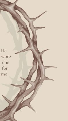 a crown of thorns with the words he wore one for me