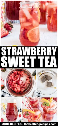 Southern Strawberry Sweet Tea recipe is just what you need on a hot day. It uses easy ingredients and fresh strawberries to create an amazing sweet drink! Strawberry Sweet Tea, Southern Comfort Drinks, Comfort Drinks, Fruit Tea Recipes, Sweet Tea Recipe, Lemonade Tea Recipe, Iced Tea Recipes Homemade, Sweet Tea Recipes, Southern Sweet Tea