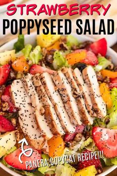 this copycat panera strawberry poppy seed salad recipe is delicious and easy to make