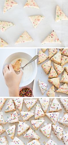 the process of making sugar cookies with sprinkles