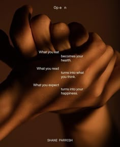 an image of someones hand with the words open on it