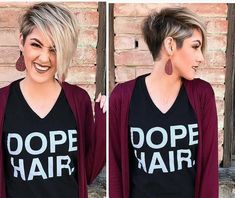 Gray Hair Growing Out, Hairdos For Short Hair, Dope Hairstyles, Hair Color And Cut, Pixie Cuts