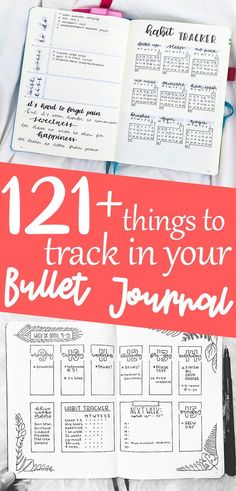 121+ Habit Tracker Ideas for Your Bullet Journal Bullet Journal Contents, Journal Planning, Bujo Planner, Bullet Journal How To Start A, Bullet Journal Tracker