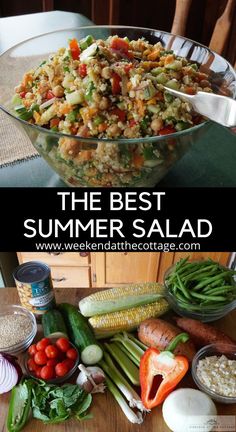 the best summer salad recipe is made with fresh vegetables, rice and other veggies