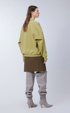 91% cotton 9% spandex Spring Hoodie Sweater With Stretch, Spring Stretch Hoodie Sweater, Green Long Sleeve Sweatshirt For Spring, Spring Cotton Sweats With Ribbed Waistband, Cotton Sweater With Ribbed Collar And Stretch, Cotton Sweater With Stretch And Ribbed Collar, Cotton Stretch Sweater With Ribbed Collar, Stretch Cotton Sweater With Ribbed Collar, Spring Cotton Stretch Sweats