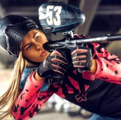 She has the looks and the tools... #paintball #girls Speedball Paintball, Paintball Funny