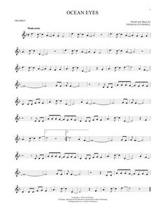 the ocean eyes sheet music for guitar