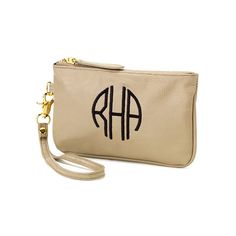 Tan Mini Wristlet Swoozies $12.95 Preppy Monogram, What's In My Purse, Fall Bags, Pink Monogram, Insulated Bags, Monogram Tote, Wristlet Purse, Monogram Bag, Wristlet Clutch