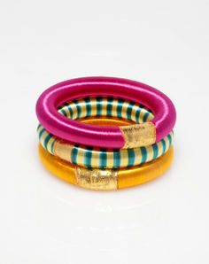 As sophisticated as the casinos in Monte Carlo, this stack of 3 silk bangles in vivid colors is the perfect accessory for beach parties in the Hamptons. .#imaginehappy #chic #sexy #shopping #beautiful #nyc #accessorize #accessory #style #trendy #trendsetter #bangle #jewelry #unique #fashion #fashionista #love #nice #pretty #sophisticated #women #necklace http://www.hamptonbangleco.com Beach Parties