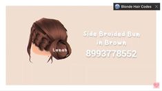 Brown Bun Roblox Code, Bloxburg Hair Bun Code, Brown Bun Codes For Bloxburg, Bloxburg Brown Hair Codes Bun, Bloxburg Bun Codes, Bloxburg Brown Hair Codes, Messy Blonde Hair