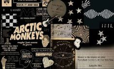 an artic monkey's collage is featured in this image