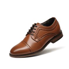 Pick from our classic colors for an elegant look at any event with these dress oxfords shoes! Featuring Faux Leather upper, classic lace up design, classic toe design, latex cushioned footbed for comfort, wooden heel and non-skid rubber outsole. Size: 10.  Color: Brown.  Gender: male.  Age Group: adult. Boys Oxford Shoes, Classic Kids Clothes, Girls Dress Shoes, Oxfords Shoes, Fantastic Shoes, Oxford Dress Shoes, Oxford Shoes Men, Wedding Dress Shoes, Shoes Wedding