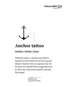 an anchor tattoo is shown on the page