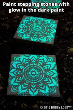 glow in the dark coasters are sitting on the ground