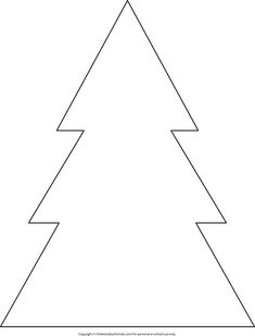 a christmas tree is shown in the shape of a triangle, with one side cut out