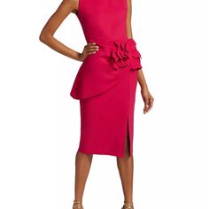 Oksana Dress In Cherry Chic Sleeveless Dress, Daytime Fashion, Chiara Boni, Size 6 Dress, Cherry, Size 6, Womens Dresses, Pink, Dresses