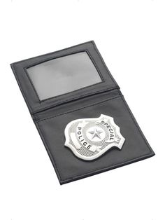 Can I see your badge, officer? Pull out and book 'em with the Black & Silver Police Badge In Wallet Costume Set. Robber Fancy Dress, Kindle Skin, Police Shield, Police Costume, Special Police, Cops And Robbers, Police Badge, Id Wallet, Halloween Costume Accessories