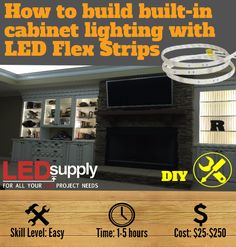 an advertisement for led strip lighting in a living room