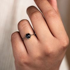 Mojave Ring – local eclectic Unique Black Diamond Engagement Ring, Ring With Black Stone, Vale Jewelry, Black Diamond Engagement Ring, Dainty Band, Bespoke Engagement Ring, Best Gifts For Mom, Black Diamond Engagement, Black Diamond Ring Engagement