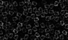 black and white cats with bows on their heads are all over the screen, as well as in this pattern