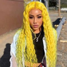 Frontals Wigs, Pretty Wigs, Skyrim Cosplay, Wigs Collection, Colorful Wig, Yellow Hair Color, Naturally Pretty, Lace Fronts, Tunnel Vision