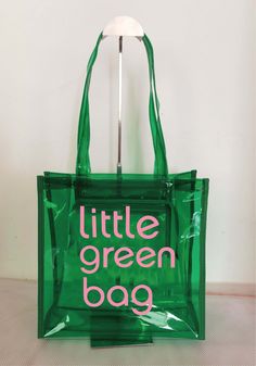 Clear tote bag zipper pocket zipper closure Clear Tote Bags, Graduation Stole, Green Bag, Luggage Tags, Large Bags, Sorority, Zipper Pocket, Etsy Gift Card, Tote Bag