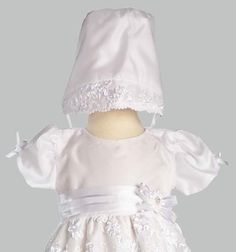 Amber Embroidered Satin Ribbon Tulle Christening Gown Embroidered Bonnet, Ribbon Pattern, Christening Gown, Christening Gowns, Embroidered Skirt, Baby Ideas, Ribbon Bow, Ribbon Bows, Satin Ribbon