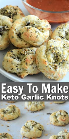 easy to make keto garlic knots are the perfect appetizer for any party