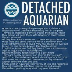 the back cover of an article about detached aquarian, which is written in blue