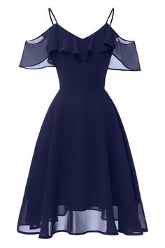 Dark Navy Off-the-shoulder A-line Spaghetti Strap Prom Dress Strap Prom Dress, Spaghetti Strap Prom Dress, Custom Prom Dress, Prom Dresses For Sale, Lace Straps, فستان سهرة, Short Bridesmaid Dresses, Vintage Short, Dresses Lace