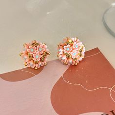 WLP Luxury Romantic Clusters Flower Stud Earrings for Women Korean Fashion Girls Floral Petal Metal Korean Fashion Girls, Pretty Earring, Women Korean Fashion, Flower Stud Earrings, Flower Stud, Stud Earrings For Women, Flower Earrings Studs, Pretty Earrings, Flower Studs