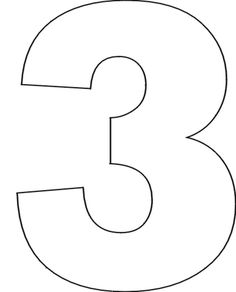 the number three is shown in black and white, with no numbers to color on it