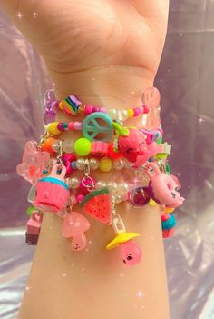 Y2k Sleepover, Kids Jungle Room, Charm Bracelet Charms, Bracelets With Charms, Cute Projects, Diy Confetti, Jungle Room, Colorful Things, Harajuku Outfits