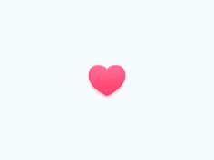 a pink heart on a white background