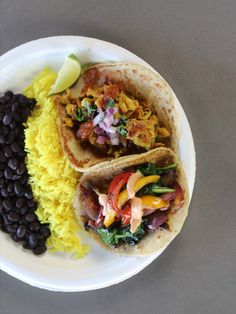 Two Taco Combo Taco Dishes, Take Out, Forks