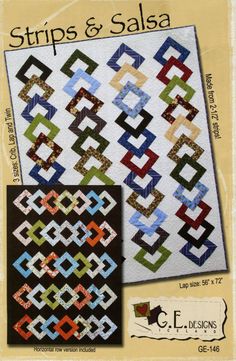 Strips and Salsa Jelly Roll Patterns, Jelly Roll Quilt Patterns, Quilt Care, Jellyroll Quilts, Pdf Quilt Pattern, Strip Quilts, Scrap Quilts, Pattern Books, Quilt Ideas