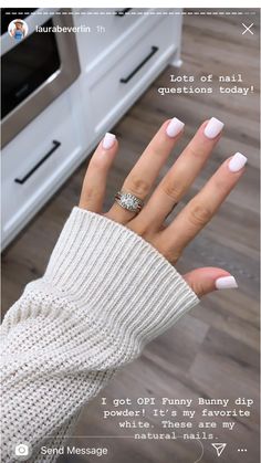 Nail Colors Almond, Dipped Nails Ideas Powder, Nails Funny Bunny, Dipped Nails Ideas, Dip Nail Colors, Sns Nails Colors, Engagement Nails, Opi Gel Nails, Dip Manicure