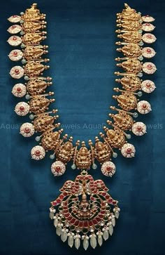 Nakshi Long Haram Designs, Latest Nakshi Jewellery, Bottu Mala Jewellery Designs, Bottu Mala Designs, Bottu Mala, Victorian Jewelry Necklace, Nakshi Jewellery, Elegant Gold Necklace, Gold Jewelry Prom