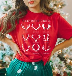 Christmas Reindeer Crew Shirt,Reindeer Shirt,Christmas Deer Shirt,Christmas Gift,Reindeer Christmas,Christmas Gift Shirt,XMAS Shırt We design trendy sweatshirts that you can use in every important day of your life. We produce beautiful and quality designs that can be used in all kinds of activities that you will do with your family or friends. These designs will offer you and your environment a unique complement. We are very excited to bring you our high quality and soft, trendy sweatshirt. Every sweatshirt we made means a new excitement for us. ▶️ HOW TO ORDER ATTENTION 📌 Please, 1️⃣Swipe to all of the pictures. 2️⃣Select style and size from drop down menus. 3️⃣Select sweatshirt colors from drop down menus. 4️⃣Select quantity. 5️⃣For every single sweatshirt you have to repeat every step. Tropical Xmas, Christmas Palm Tree, Married Shirt, Christmas Party Shirts, Cute Christmas Shirts, Funny Christmas Shirts, Family Christmas Shirts, Beach Shirt, Look Plus