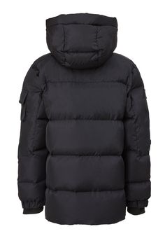 This quilted, down filled coat is crafted from a densely woven textured nylon. The Element is wind resistant, water repellent, and filled with down to achieve warmth and an ultra soft feel. It features zip pockets on the chest, 2 lower zip pockets lined with microfleece, a gloss down inset bib, a detachable zip-off hood, and neoprene storm cuffs. Down Parka, Duck Down, Down Coat, Big Kid, Flap Pocket, Big Kids, Toddler Boys, Repellent, Snap Closure