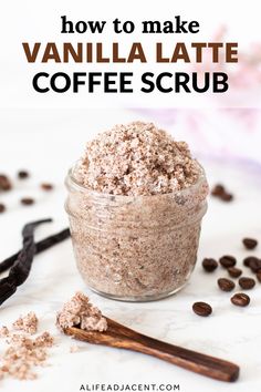 Coffee Scrub Soap Recipe, Diy Coffee Body Scrub Recipe, Coffee Sugar Scrub Recipe, Body Scrub Recipe Homemade, Coffee Sugar Scrub Diy, Coffee Grounds Scrub, Coffee Grounds Uses, Coffee Body Scrub Recipe