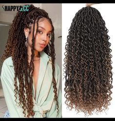 River Locs Hairstyles, Soft Locs With Curly Ends, Crochet Soft Locs, Curly Ends Hair, Crochet Faux Locs Styles, Boho Faux Locs, Locs With Curly Ends, Hair Inches, Goddess Locs Crochet