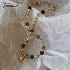 Tavimart Vintage Double Layered Crystal Pearl Beaded Bracelet for Women Ethnic Natural Stone Beads Wrap Bangle Bracelet Jewelry Gifts Gold Bohemian Crystal Bracelet With 8mm Beads, Brown Crystal Bracelet With Colorful Round Beads, Bohemian Beaded Crystal Bracelet, Pearl Beaded Bracelet, Wrap Bangles, Natural Stone Beads, Beaded Wraps, Bracelet For Women, Crystal Pearls