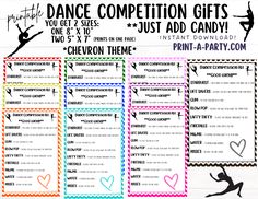 This is perfect for any dance competition gift, big or little sister dance gifts, team dance gifts or a gift for any dancer! Simply buy the candy and attach this cute printable. You get 2 sizes of this printable, one 8" x 10" size or two 5" x 7" sizes - both printed on regular 8.5" x 11" paper. Print as many copies as Simple Cheer Team Gifts, Cheer Candy Sayings, First Competition Gifts, Christmas Gifts For Cheerleaders, Good Luck Cheer Gifts, Cheer Christmas Gifts, Cheer Ideas Gift, Cheer Candy Gifts, Cheer Big Sis Little Sis Gifts