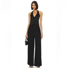 Nwot! Size M! :) Model Info Bridget A Is 5'8" And Is Wearing A Size S Waist 24" Bust 34" Hips 34" Amanda Uprichard, Pant Jumpsuit, Black Color, Jumpsuit Romper, Pants For Women, Jumpsuit, Rompers, Satin, Pants