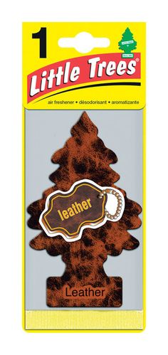 a brown leather tree with the name leather on it's front and back side