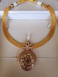 Kalkatti Gold Necklace, Padaka Chain Designs, Jigini Necklace Gold, Naanu Design, Nanu Designs Gold, Gold Pendant Jewelry Indian, Gold Pendent Designs, Kanti Necklace Designs, Kante Gold Necklaces