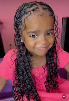 Back To School Hairstyles 2nd Grade, Boho Kids Braids, Quick Lil Girl Hairstyles Black, Goddess Braids On Kids, Boho Braids On Kids, Lemonade Braids Kids Natural Hair, Filipino Braids, Knotless Kids Braids, Kid Hairstyles Black Braids